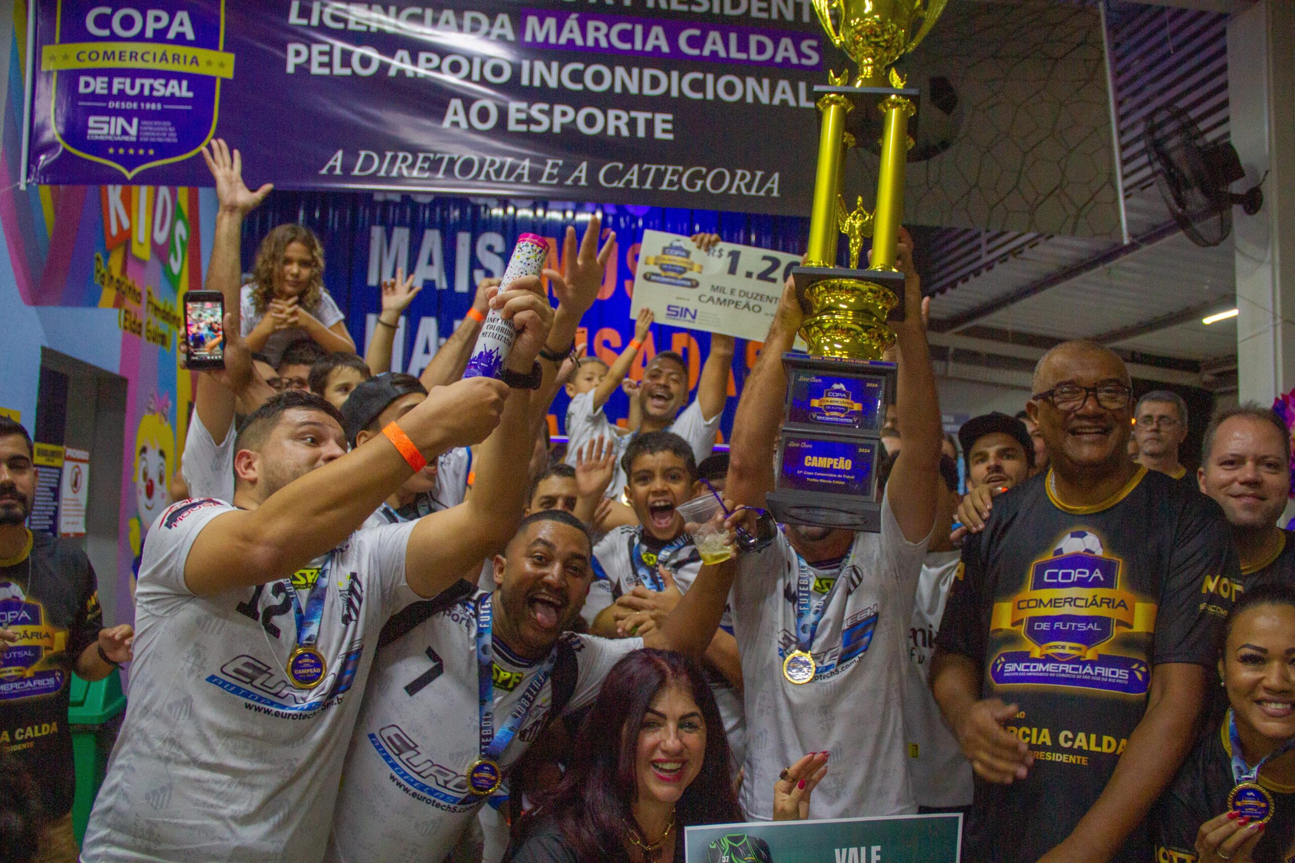 Eurotech 5 foi tricampeã da Copa Comerciária de Futsal