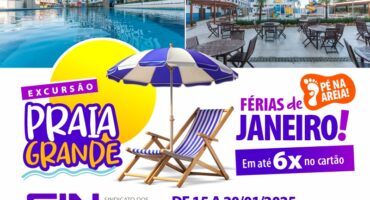 GARANTA JÁ SUAS FÉRIAS NA PRAIA | Sindicato organiza excursão para Colônia de Férias, em Praia Grande. Faça sua reserva, vagas limitadas!