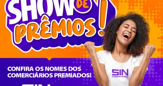 Ganhadores do show de prêmios, mês do comerciário.