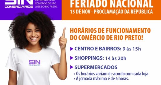 Confira o horário de funcionamento do feriado de 15 de novembro