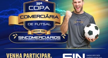 Inscrições Abertas para a 38ª Copa Comerciária de Futsal.